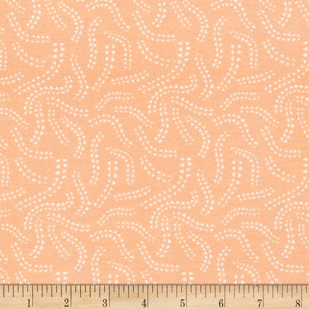 13" Remnant - Light Sprout - Field Day - Pink - Organic Cotton Interlock Knit
