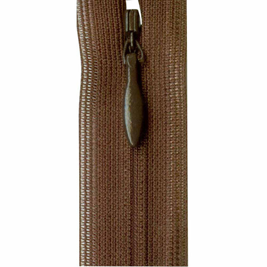 Invisible Closed End Zipper 60cm (24″) - Light Brown