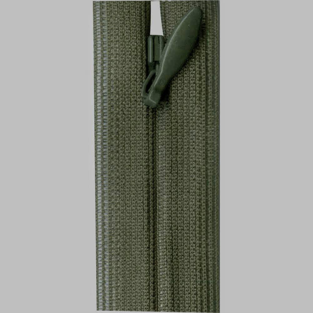 Invisible Closed End Zipper 23cm (24″) - Dark Olive