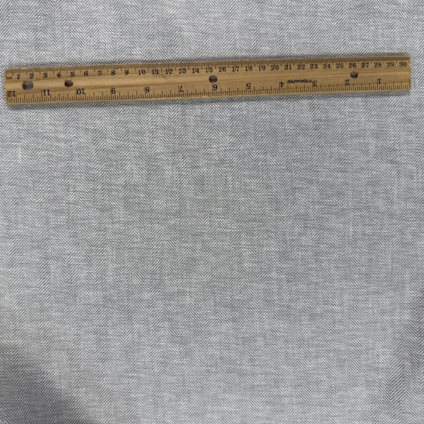 Yarn Dyed Linen Cotton Herringbone - Light Grey