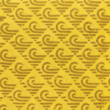 Tidal Wave Batik - Lemon Lime - Cotton Fabric