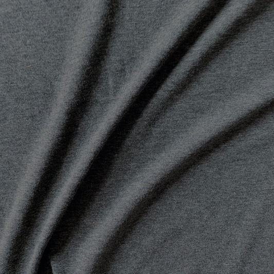 42" Remnant - Bamboo/Cotton Stretch Jersey - Heathered Charcoal