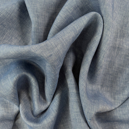 European Linen Twill - Denim Blue