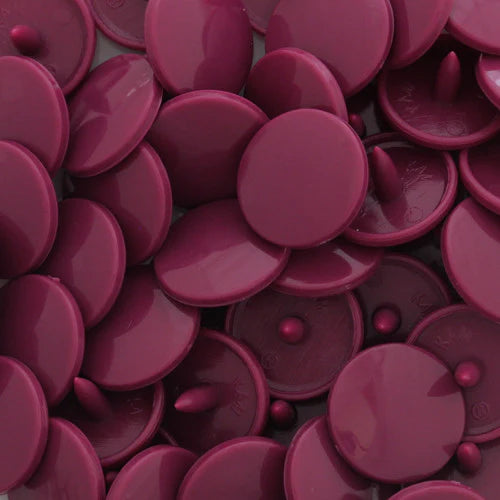 KamSnaps Plastic Snaps Size 20 - B34 Plum Purple  - Glossy - Package of 20 Sets