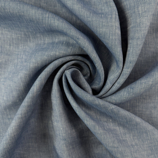 European Linen Twill - Denim Blue