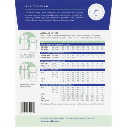 Lenox Shirtdress - size 12-28  - By Cashmerette