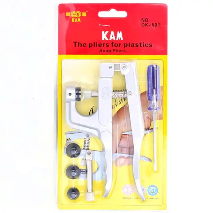 KAM Snaps Basic Pliers for Plastic Snaps K1 Silver (for Sizes 16, 20, 22)