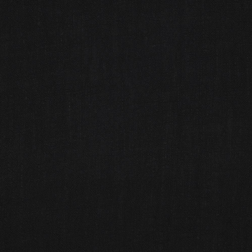 Linen Viscose Blend Stretch Woven - Black