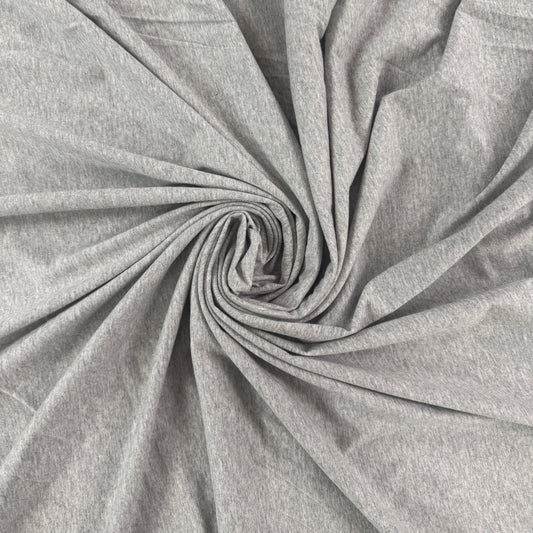 Organic Cotton Jersey - Light Heathered Grey