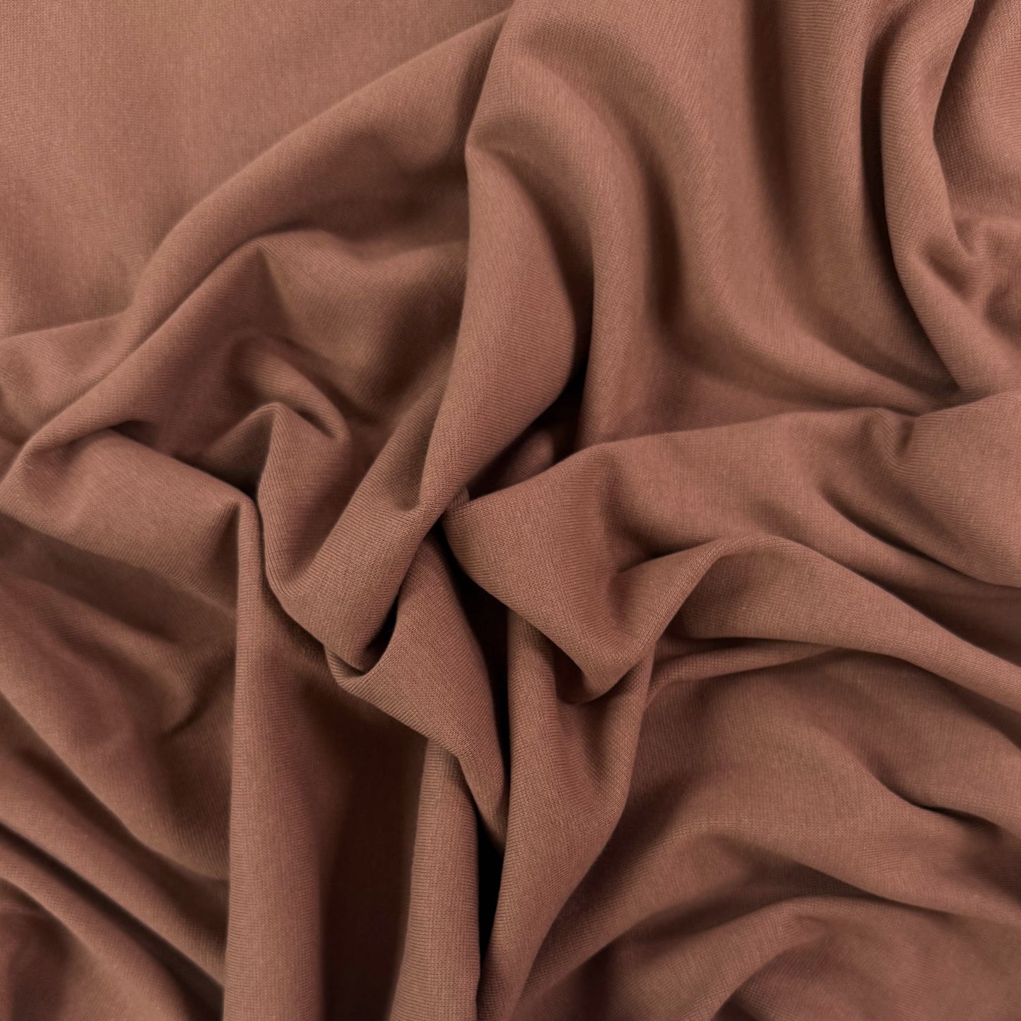Organic Cotton 1x1 Rib Knit - Brick - Made in Canada