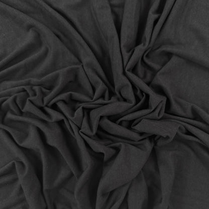 Tencel Lyocell Organic Cotton 1x1 Rib Knit - Black