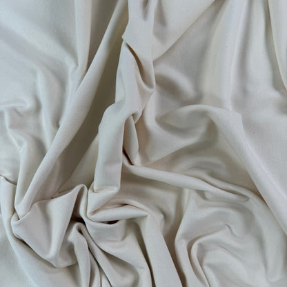 22" Remnant - Organic Cotton 1x1 Rib Knit - Ivory - Made in Canada
