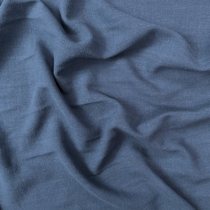 Silky Linen Viscose Noil - Dark Denim