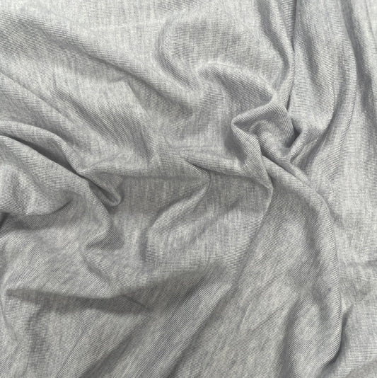 TENCEL™ Lyocell Merino Spandex Jersey - Light Heathered Grey