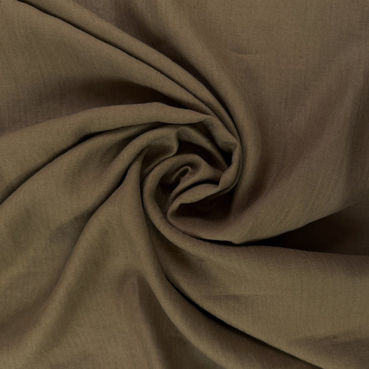 Yarn Dyed Cotton Herringbone Twill - Dark Khaki - Film Studio Deadstock