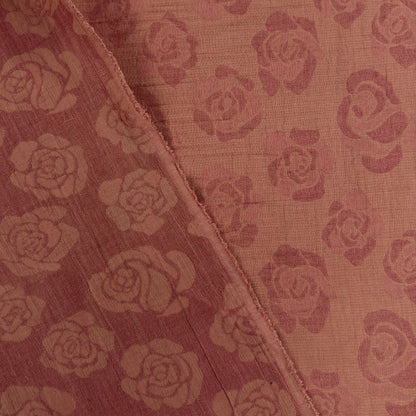 Linen Cotton Jacquard - Rust