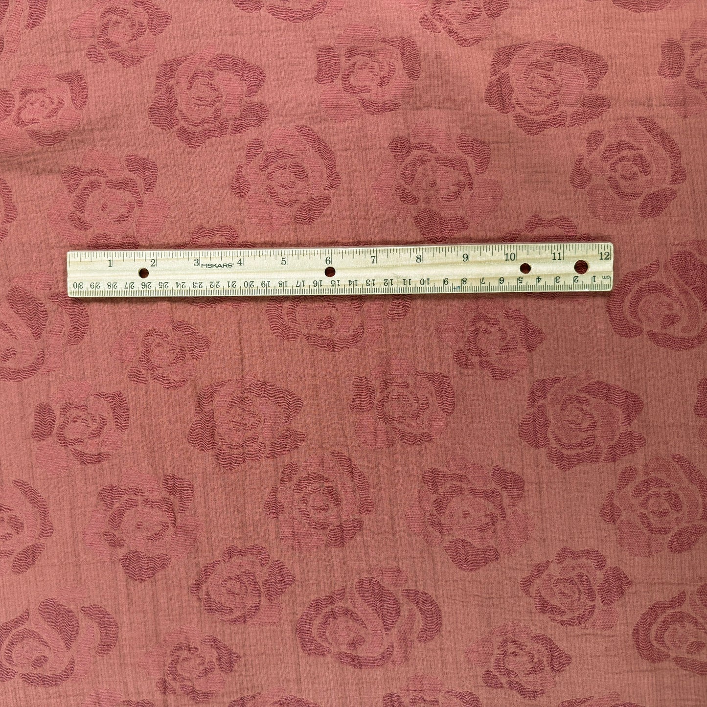 Linen Cotton Jacquard - Rust