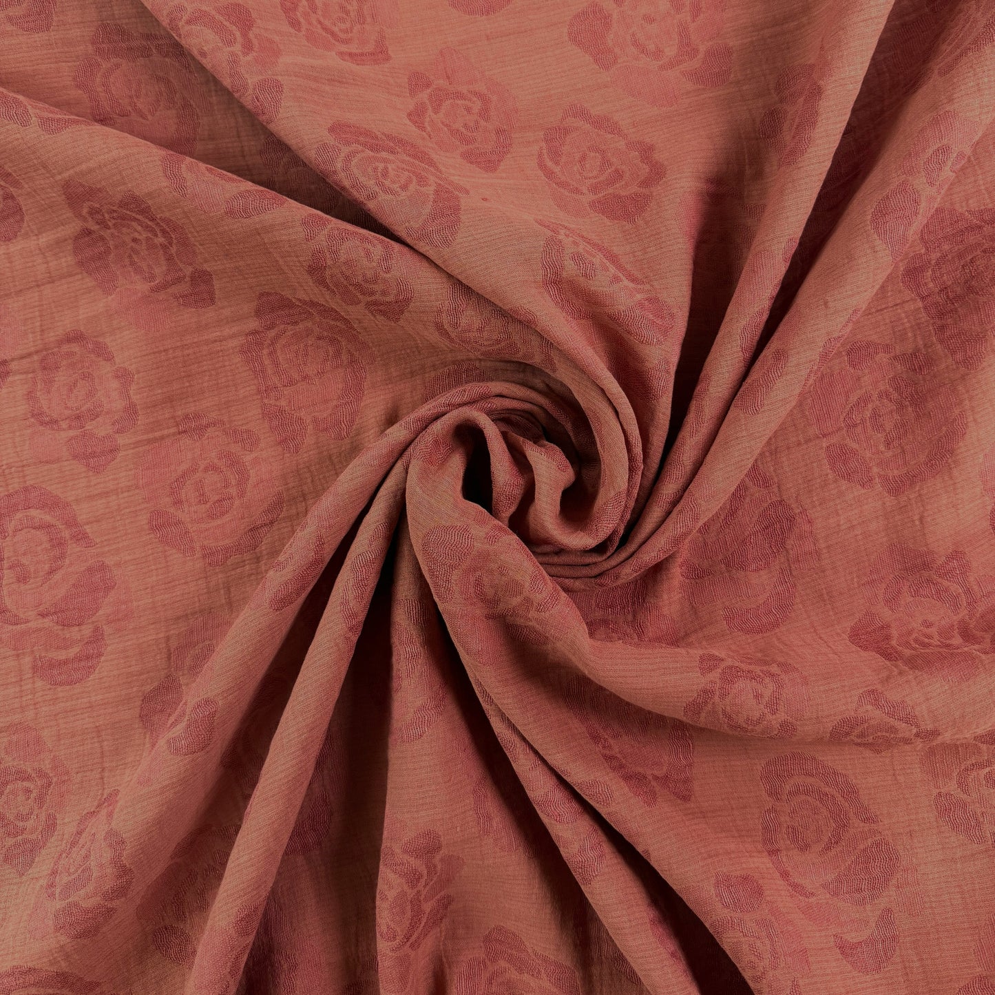 Linen Cotton Jacquard - Rust