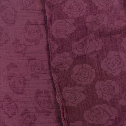 Linen Cotton Jacquard - Dark Pink
