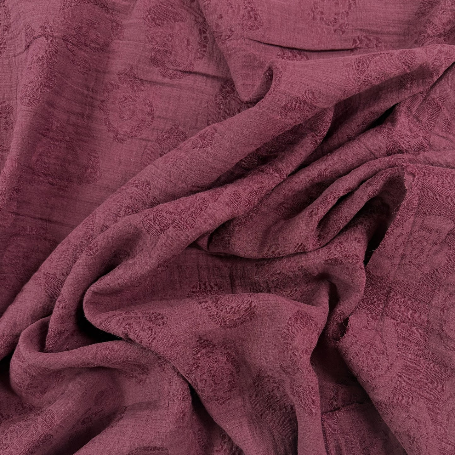 Linen Cotton Jacquard - Dark Pink