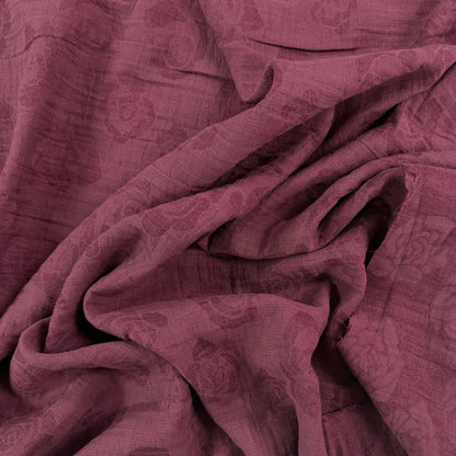 Linen Cotton Jacquard - Dark Pink