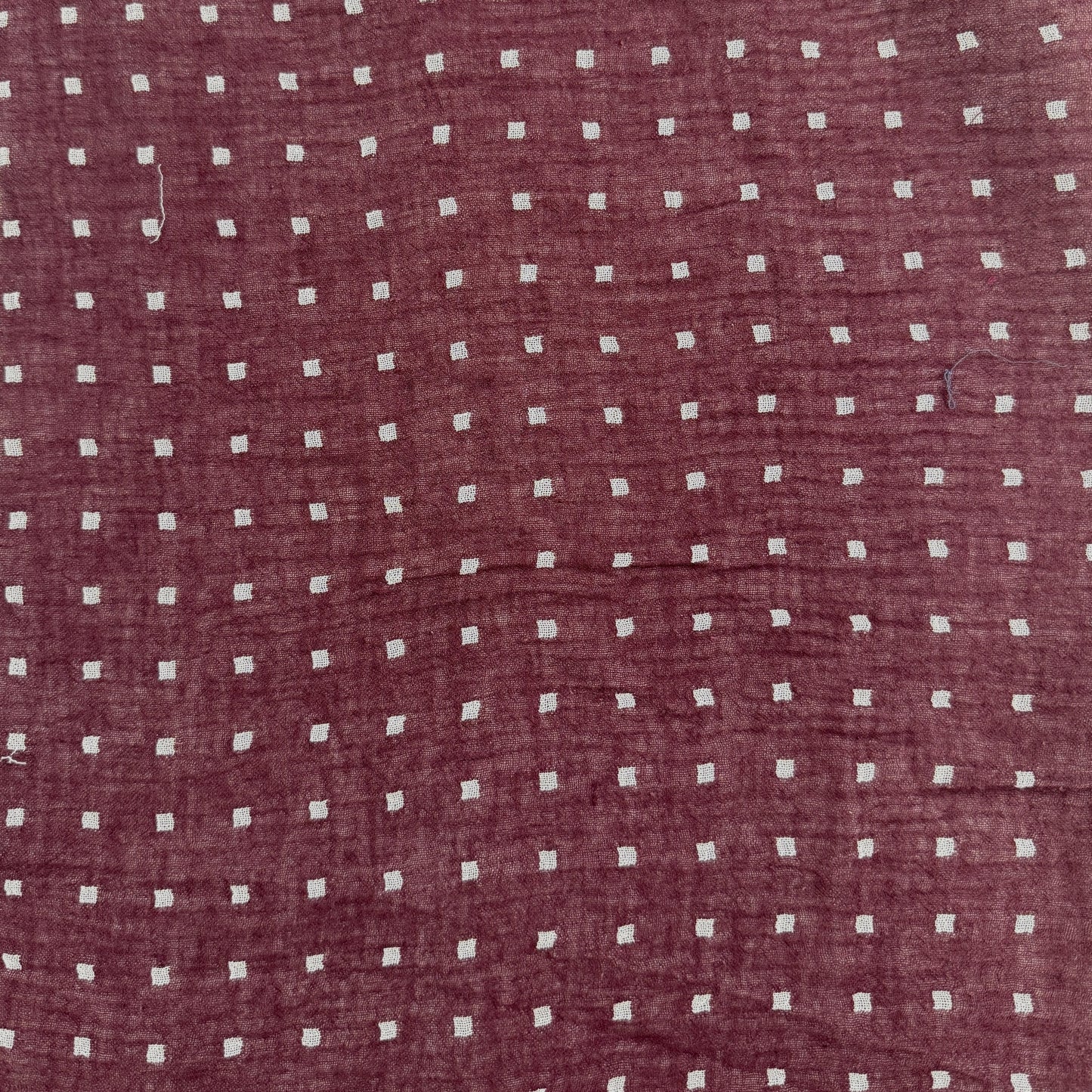Linen Cotton Double Gauze - Burgundy