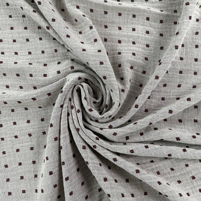 Linen Cotton Double Gauze - Burgundy