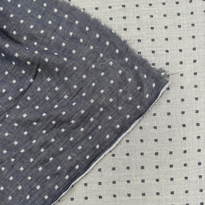 Linen Cotton Double Gauze - Blue Grey