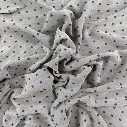 Linen Cotton Double Gauze - Blue Grey