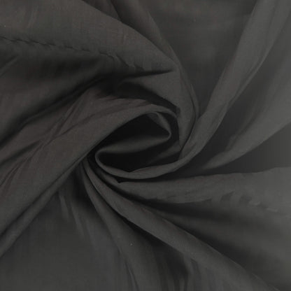 Tone on Tone Striped Italian Mohair Twill - Black  - Film Studio Deadstock
