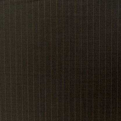 Wool / Rayon Pinstripe Suiting - Walnut Brown - Film Studio Deadstock