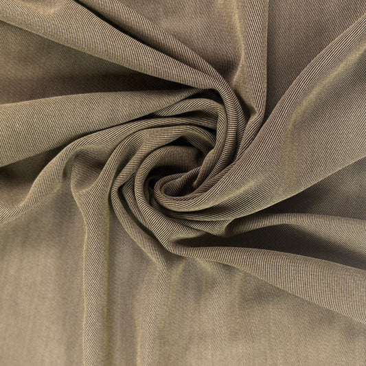 Yarn Dyed Rayon Twill - Brown & Beige- Film Studio Deadstock