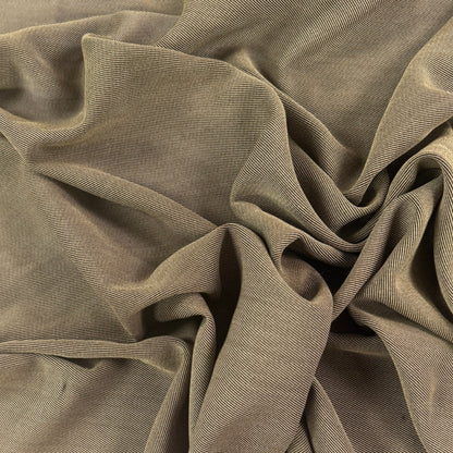 Yarn Dyed Rayon Twill - Brown & Beige- Film Studio Deadstock