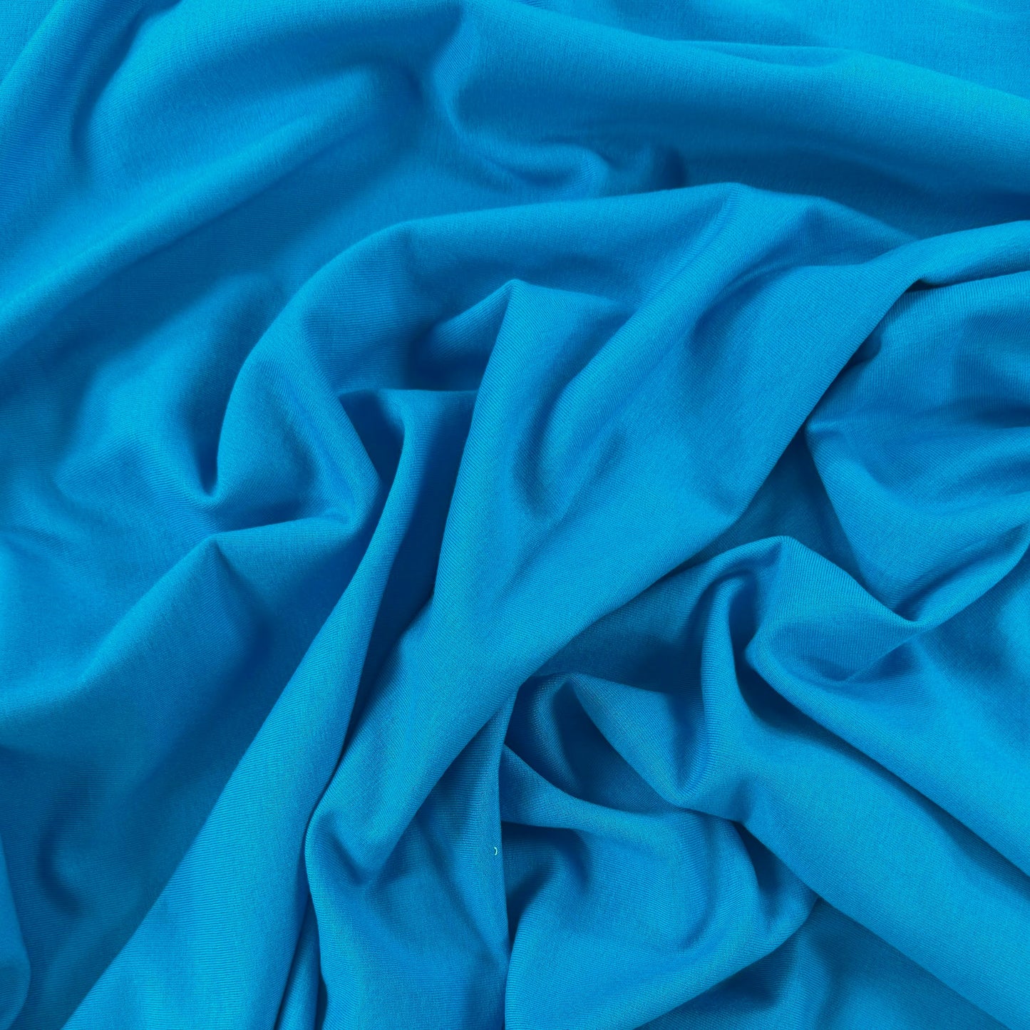 Bamboo Cotton Sweatshirt Fleece - Turquoise Blue