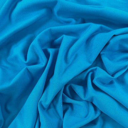 Bamboo Cotton Sweatshirt Fleece - Turquoise Blue