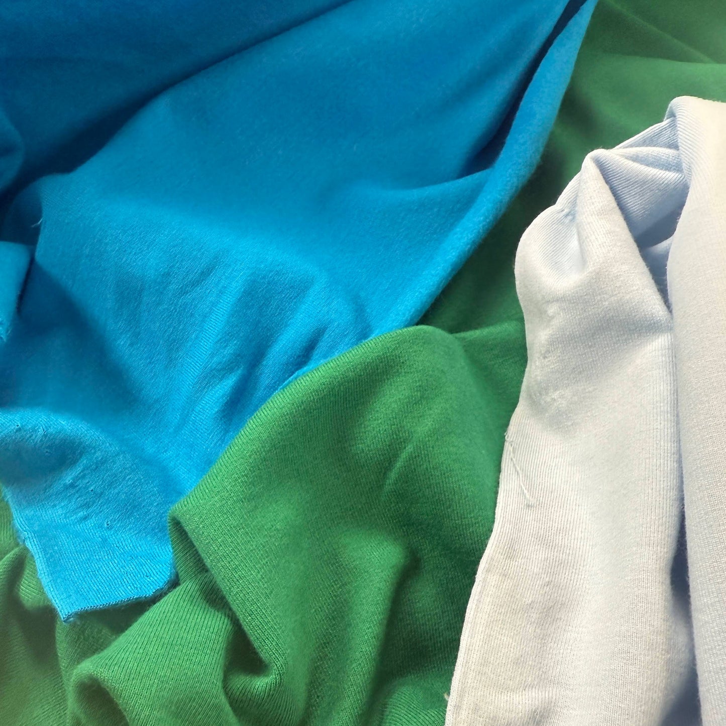 Bamboo Cotton Sweatshirt Fleece - Turquoise Blue