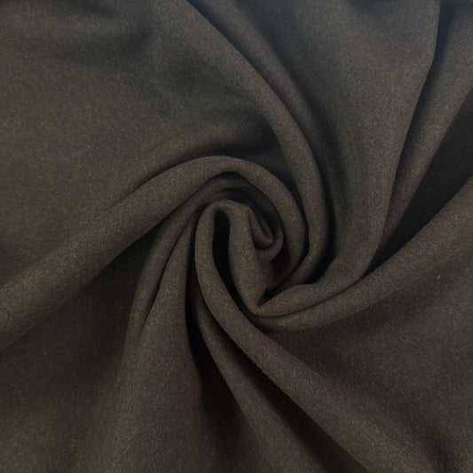 Reversible Wool Double Cloth Coating -  Brown / Tan - Film Studio Deadstock