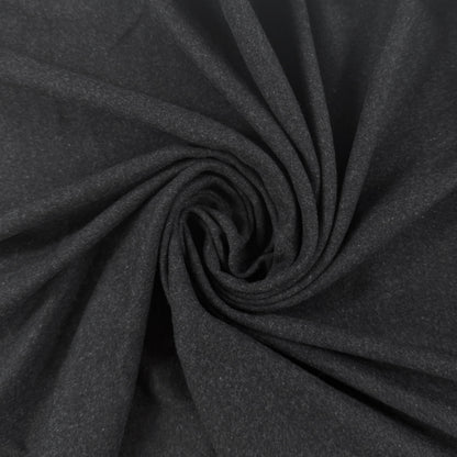 Brushed Wool Cotton Coating - Heathered Charcoal - Film Studio Deadstock
