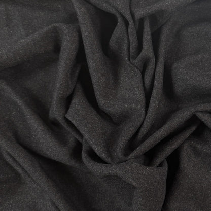 Brushed Wool Cotton Coating - Heathered Charcoal - Film Studio Deadstock