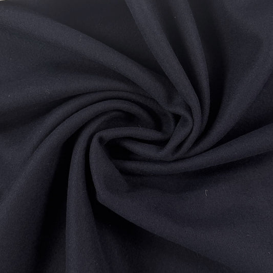 Wool Melton - Darkest Navy - Film Studio Deadstock