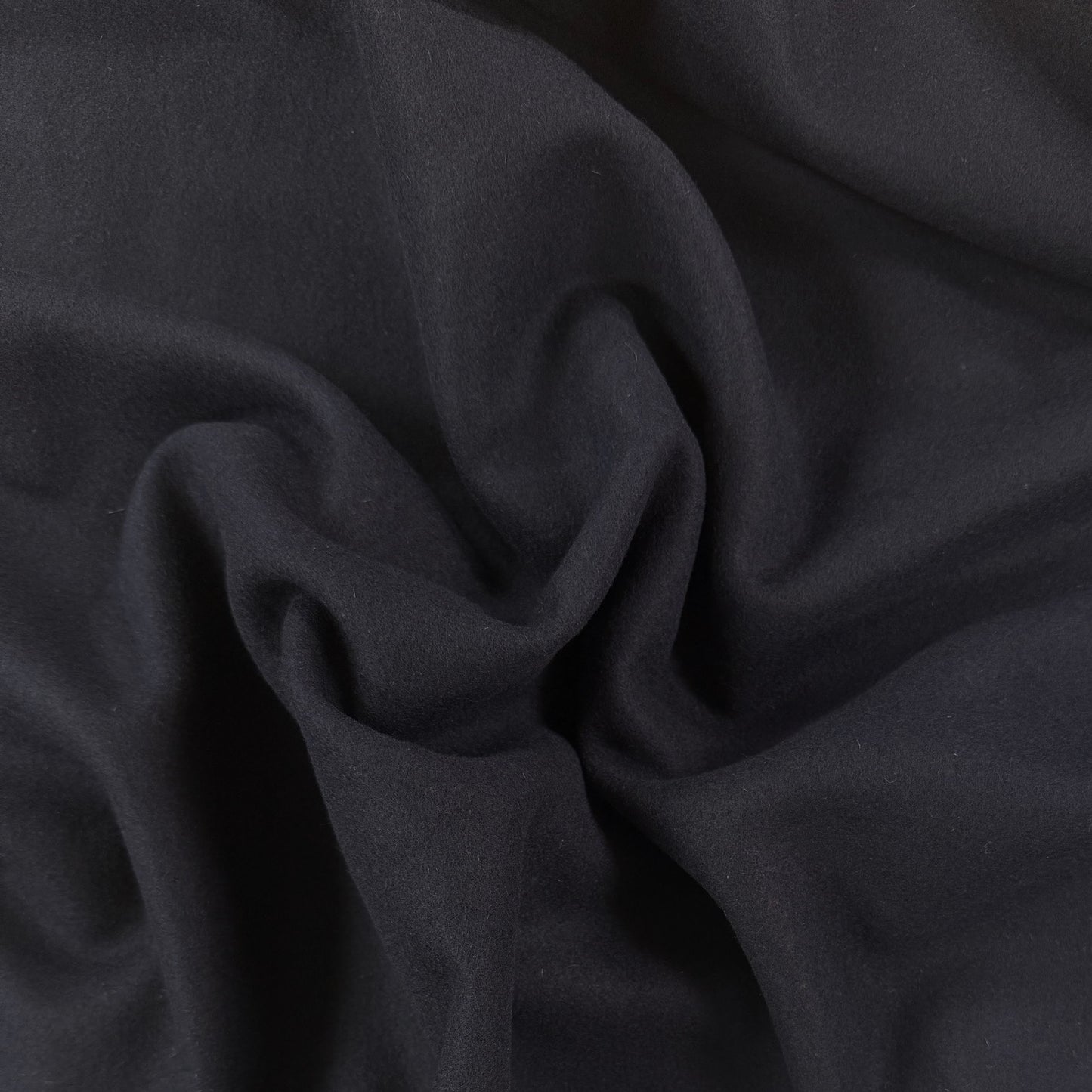 Wool Melton - Darkest Navy - Film Studio Deadstock