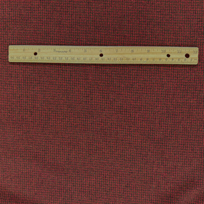 Wool Houndstooth Coating - Red & Muted Green - Film Studio Deadstock