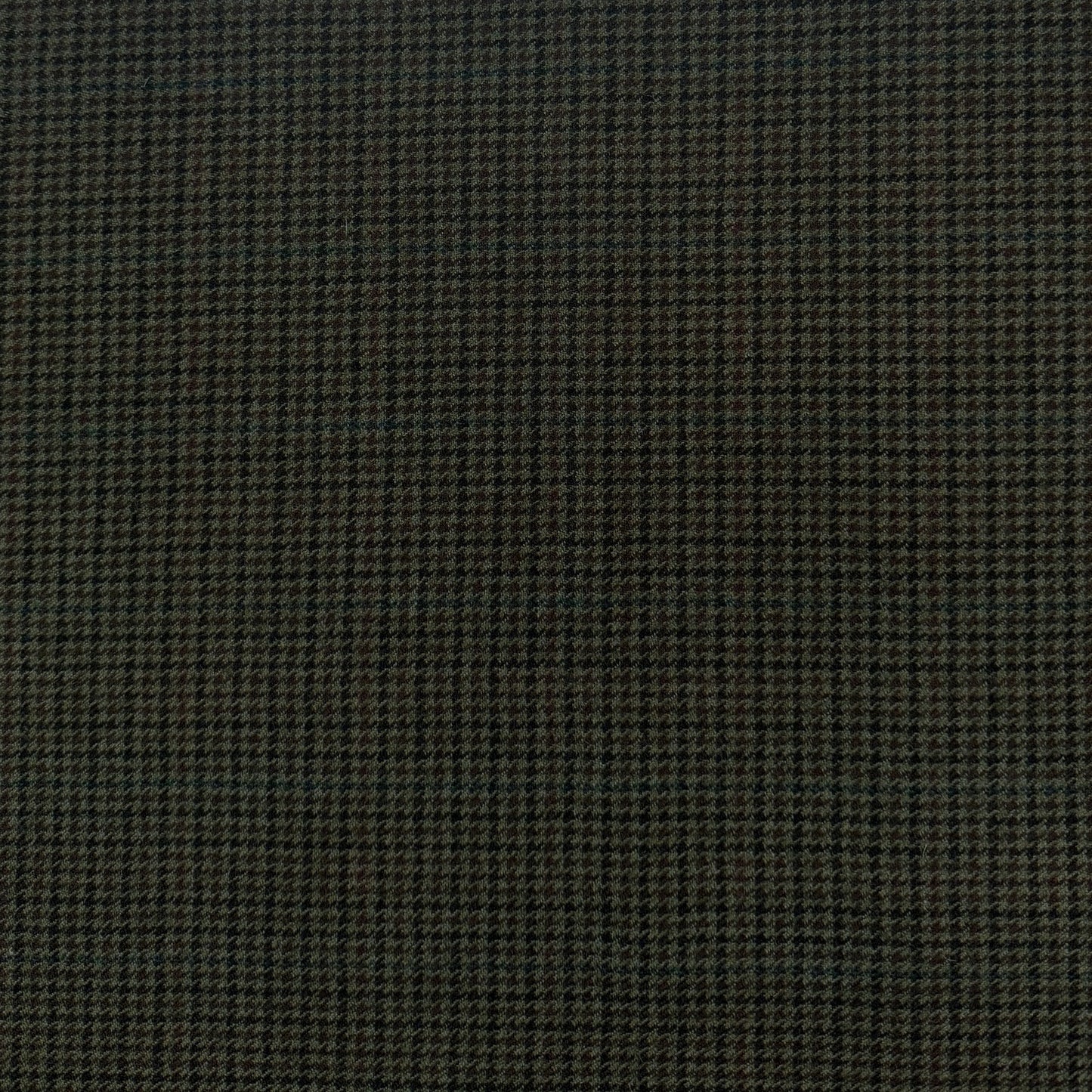 Houndstooth Wool Coating - Black and Dark Green - Film Studio Deadstock