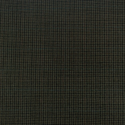 Houndstooth Wool Coating - Black and Dark Green - Film Studio Deadstock