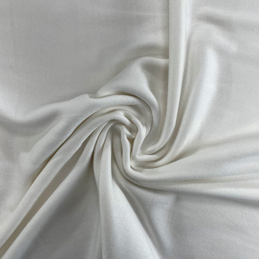 15" Remnant - Bamboo Organic Cotton Natural White Fleece Fabric, 340GSM