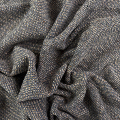 Yarn Dyed Heavy Basket Weave - Ivory & Blue - Film Studio Deadstock