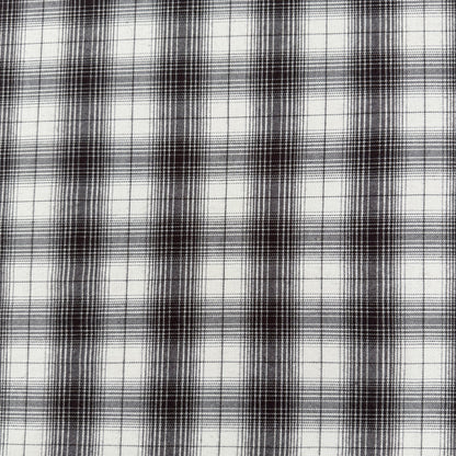 Yarn Dyed Plaid Cotton Flannel - Black & White - Film Studio Deadstock