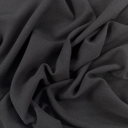 Airy Wool Blend Crepe - Black  - Film Studio Deadstock