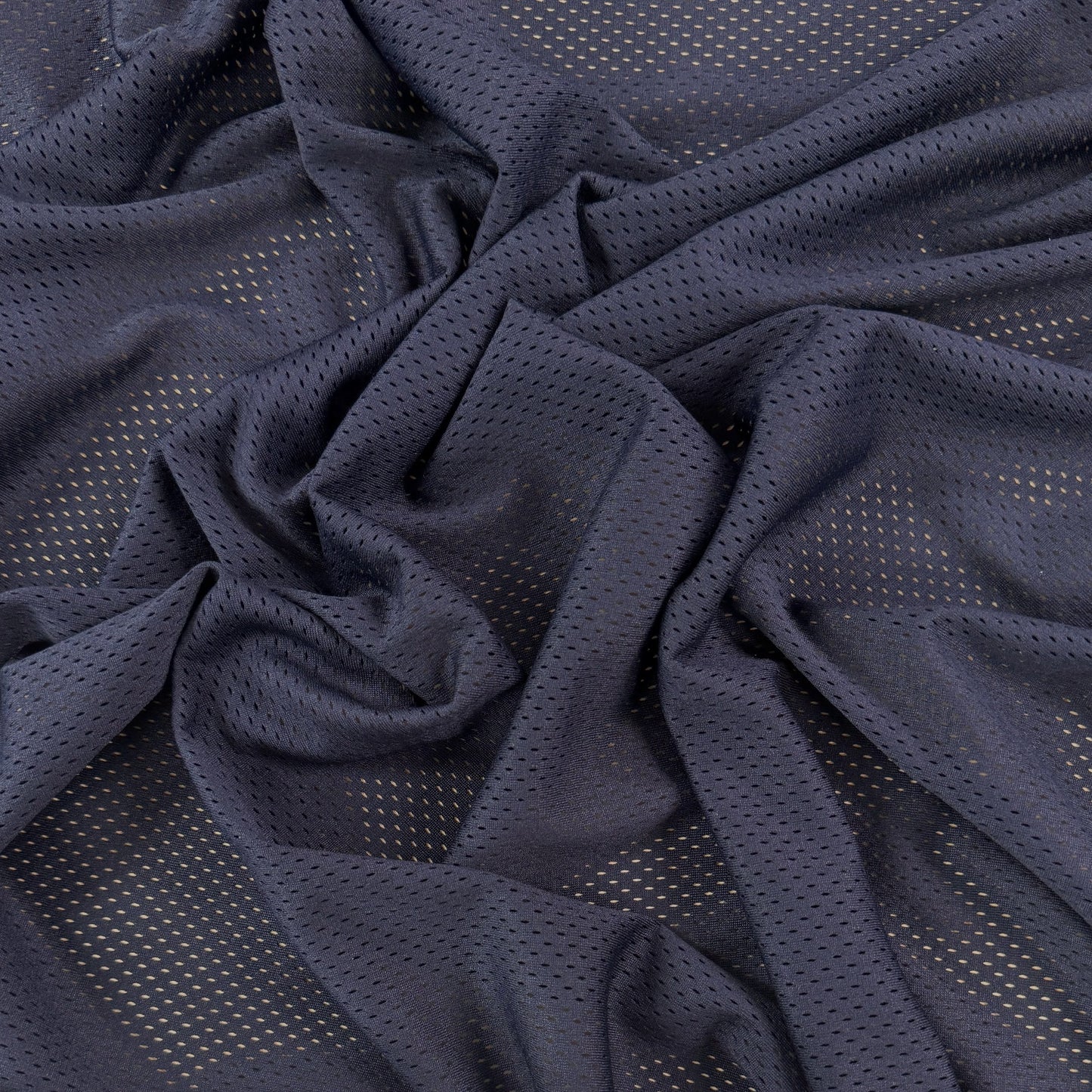 Polyester Tricot Sports Mesh - Navy  - Local Deadstock