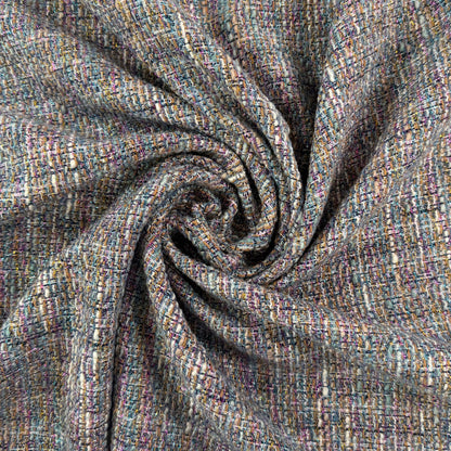 Textured Cotton Tweed Coating - Rainbow - Designer Deadstock